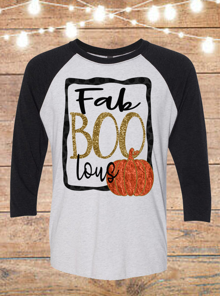 Fab BOO Lous Halloween Raglan T-Shirt