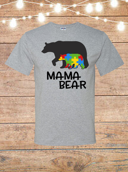 Mama Bear Autism T-Shirt