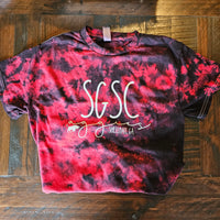 SGSC Aggies Shellman GA Color Tie Dyed Red and Black T-Shirt