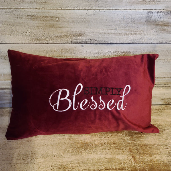 Simply Blessed Throw Pillow Cover