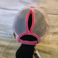 Mother Clucker Pink Ponytail Cap