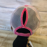Mother Clucker Pink Ponytail Cap