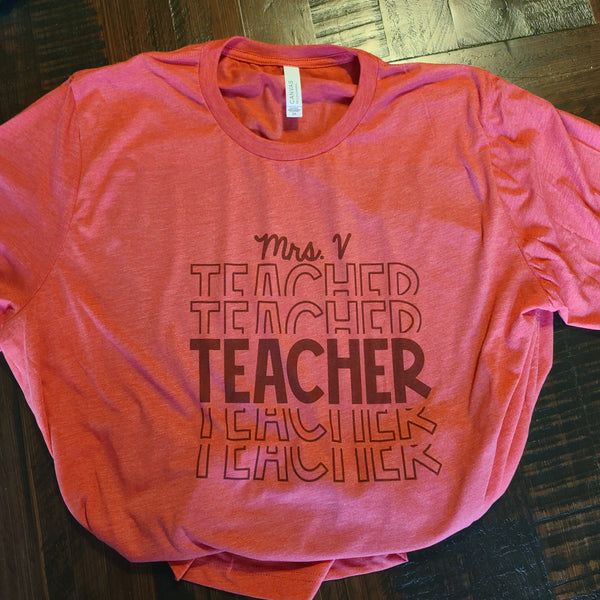 Personalized Teacher T-Shirt