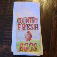 Country Fresh Eggs Chicken Kitchen Towel