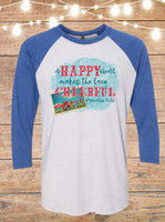 A Happy Heart Makes The Face Cheerful Raglan T-Shirt