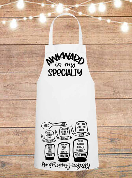 Awkward Is My Specialty Cheat Sheet Apron