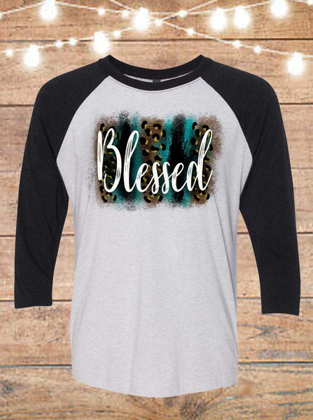 Blessed Leopard Raglan T-Shirt
