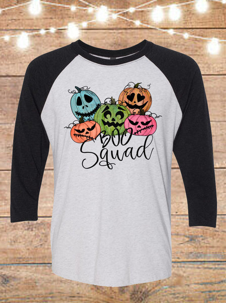 Boo Squad Halloween Raglan T-Shirt
