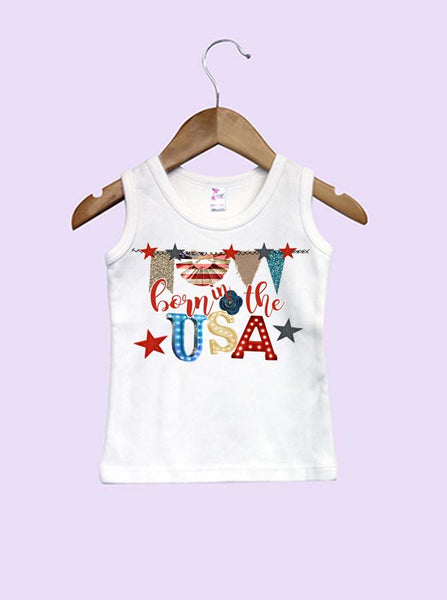 Born In The USA Infant and Toddler Tank Top
