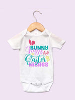 Bunny Kisses And Easter Wishes Girl Infant Onesie