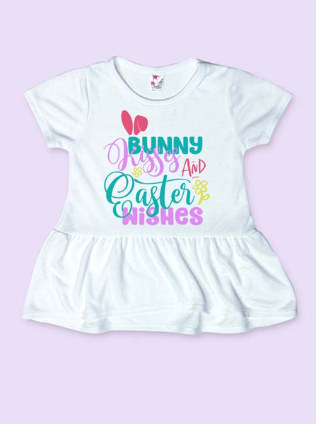 Bunny Kisses And Easter Wishes Girl Infant and Toddler T-Shirt