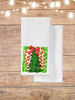Christmas Tree With Bow Kitchen Towel