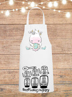 Cow With Coffee Cheat Sheet Apron