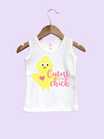 Cutest Little Chick Infant and Toddler Tank Top