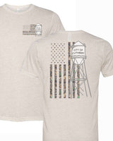 Cuthbert Water Tower Camo Flag T-Shirt