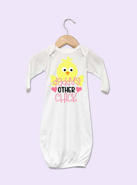 Daddy's Other Chick Easter Baby Gown