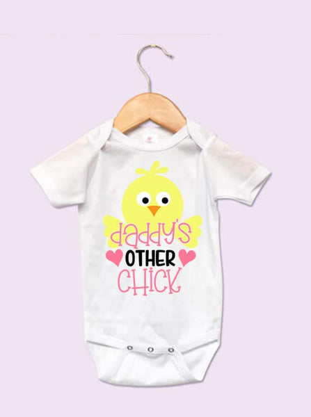 Daddy's Other Chick Easter Baby Onesie