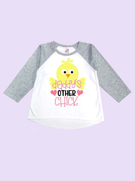 Daddy's Other Chick Long Sleeve Toddler Raglan