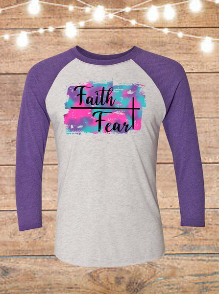Faith Over Fear Raglan T-Shirt