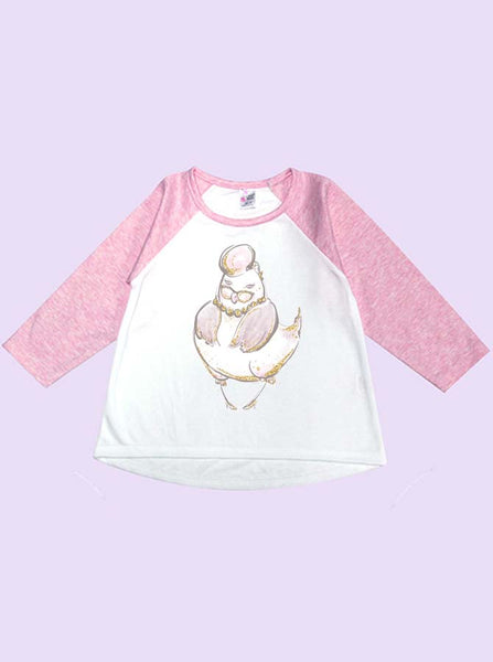 Fancy Hen Long Sleeve Toddler Raglan T-Shirt
