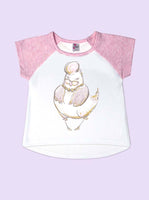 Fancy Hen Short Sleeve Toddler Raglan T-Shirt