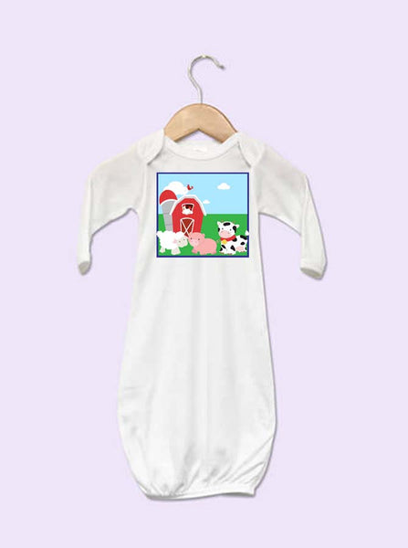 Farm Animal Baby Gown