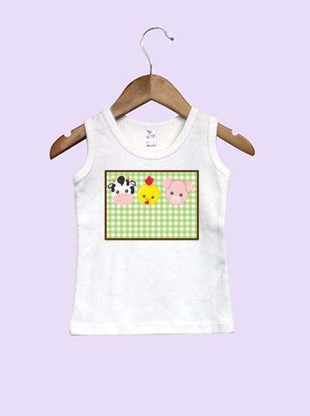 Farm Faces Trio Infant and Toddler Tank Top