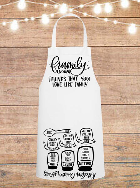 Framily- Friends That You Love Like Family Cheat Sheet Apron