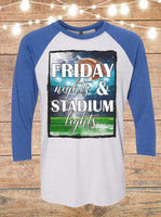 Friday Nights and Stadium Lights Football Raglan T-Shirt