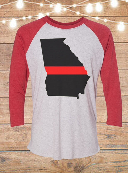 Georgia Thin Red Line Raglan T-Shirt