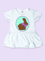Girls Chocolate Easter Bunny Infant and Toddler Shirt