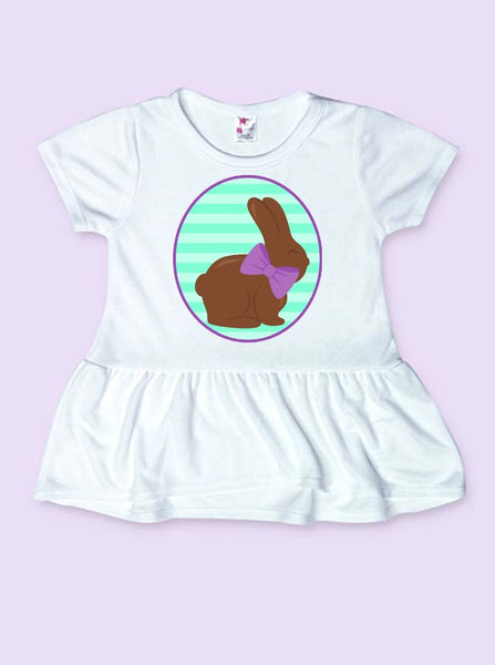 Girls Chocolate Easter Bunny Infant and Toddler Shirt