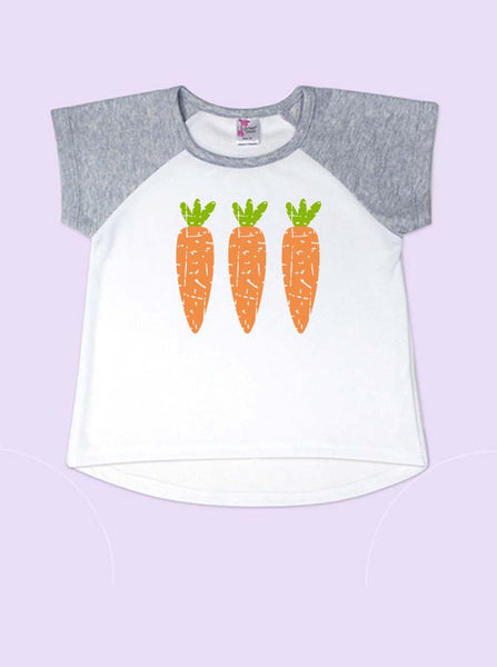 Grunge Carrots Easter Short Sleeve Toddler Raglan