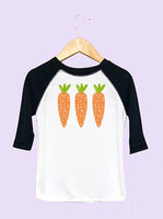 Grunge Carrots Easter Infant, Toddler, and Youth Raglan