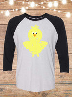 Grunge Easter Chick Raglan T-Shirt