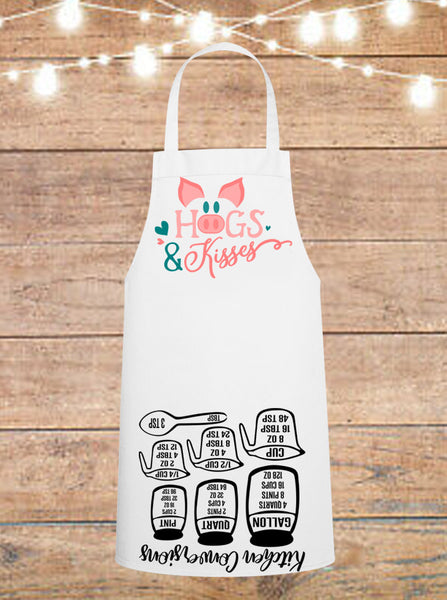 Hogs and Kisses Pig Cheat Sheet Apron