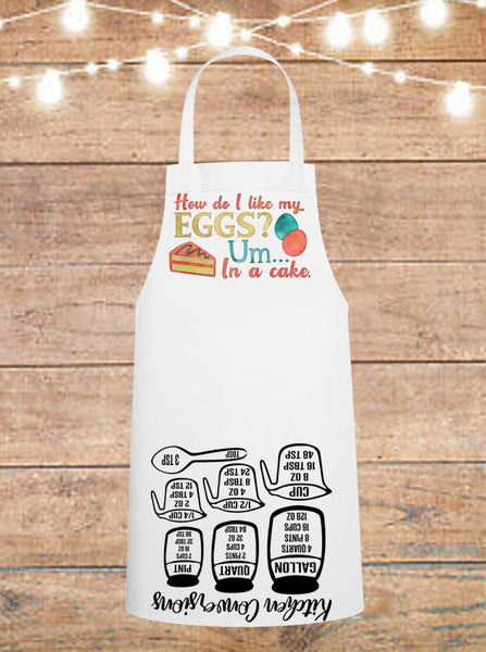 How Do I Like My Eggs In A Cake Cheat Sheet Apron
