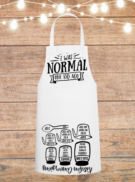 I Was Normal One Kid Ago Cheat Sheet Apron