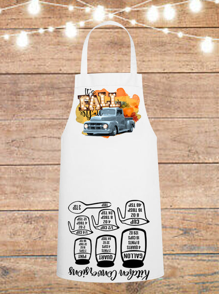 It's Fall Y'all Vintage Truck Cheat Sheet Apron
