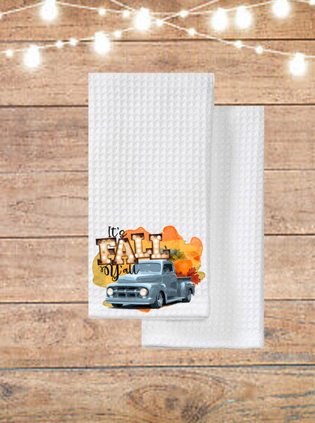 It's Fall Y'all Vintage Truck Kitchen Towel
