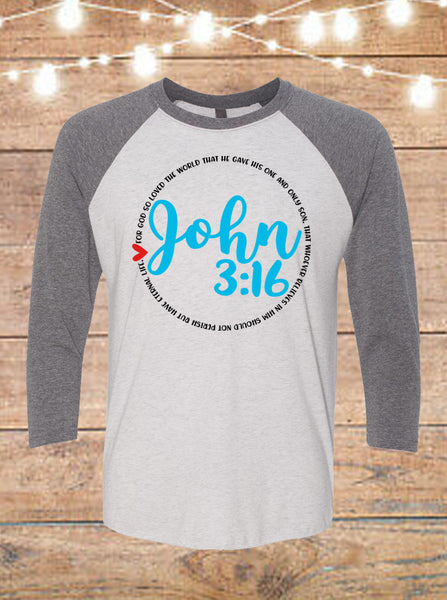 John 3:16 Raglan T-Shirt