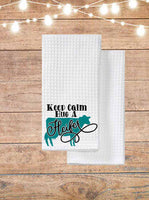 Keep Calm And Hug A Heifer Kitchen Towel