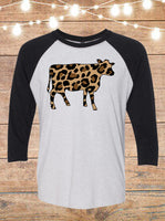 Leopard Cow Raglan T-Shirt