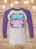 Leopard Is My Favorite Color Raglan T-Shirt