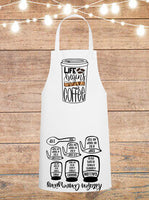 Life Begins After Coffee Cheat Sheet Apron