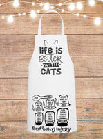 Life Is Better With Cats Cheat Sheet Apron
