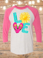Love Summer Raglan T-Shirt
