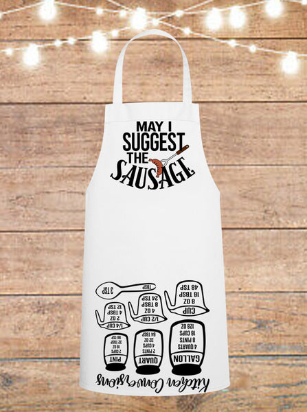 May I Suggest The Sausage Cheat Sheet Apron