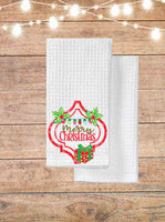 Merry Christmas Ornament Kitchen Towel