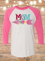 Mom Arrow Raglan T-Shirt
